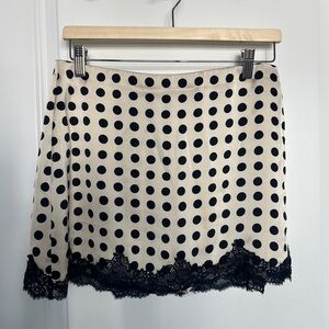 Abercrombie & Fitch Black Polka Dot Mini Skirt